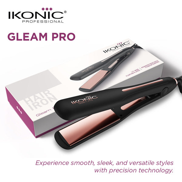 Ikonic Professional Gleam Pro Hair Straightener - Rose Gold Titanium – image 3