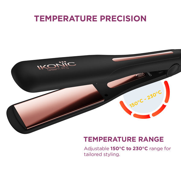 Ikonic Professional Gleam Pro Hair Straightener - Rose Gold Titanium – image 4