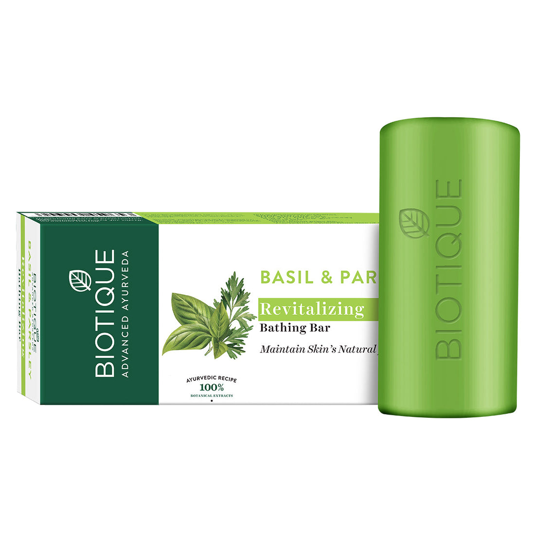 Biotique Bio Basil & Parsley Revitalizing Bathing Bar (150g) – photo 3