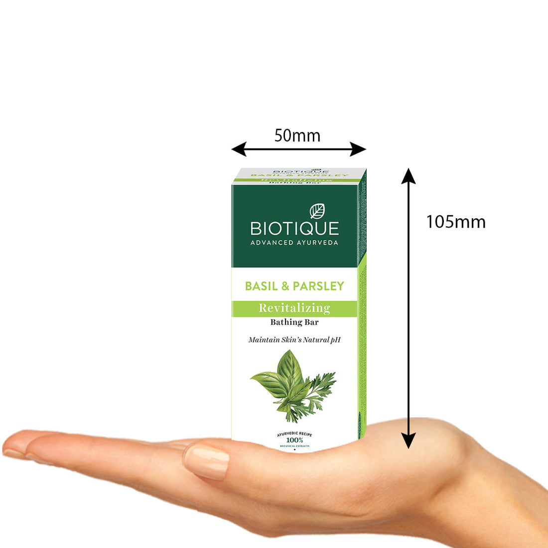Biotique Bio Basil & Parsley Revitalizing Bathing Bar (150g) – photo 2