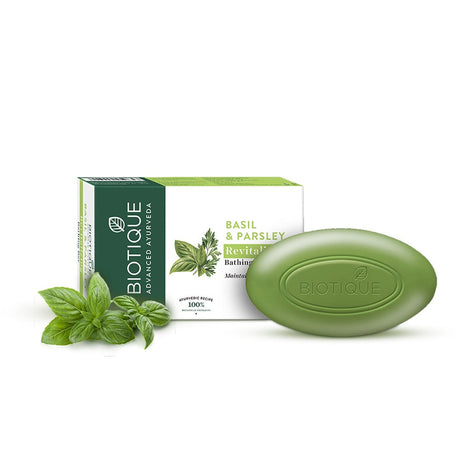 Biotique Bio Basil & Parsley Revitalizing Bathing Bar (150g)