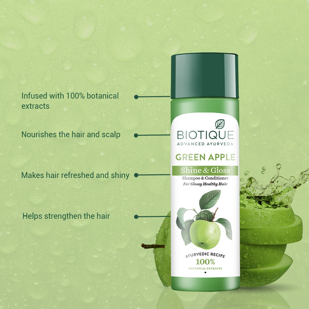 Biotique Bio Green Apple Shampoo – photo 3