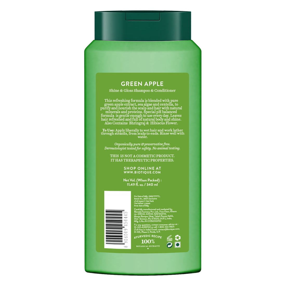 Biotique Bio Green Apple Shampoo – photo 2