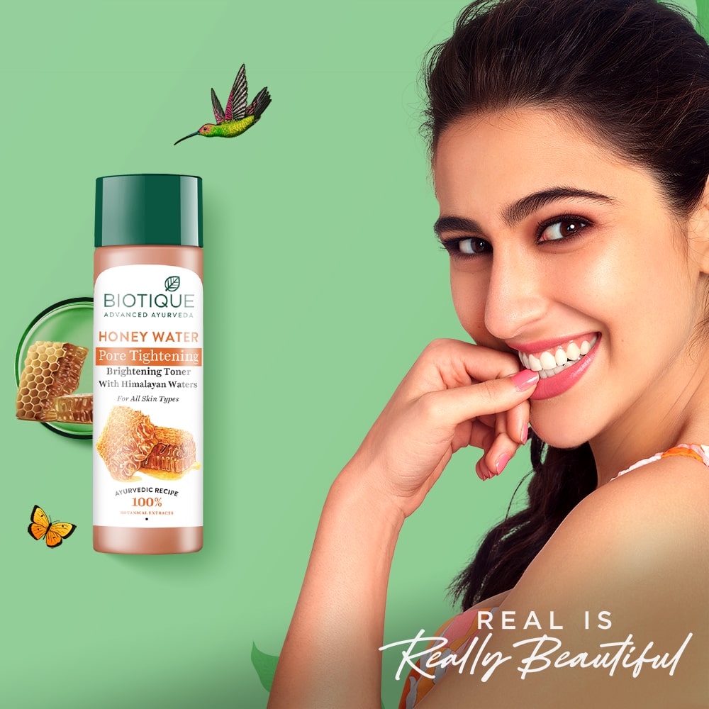 Biotique Honey Water Pore Tightening Brightening Toner (120ml) – photo 4