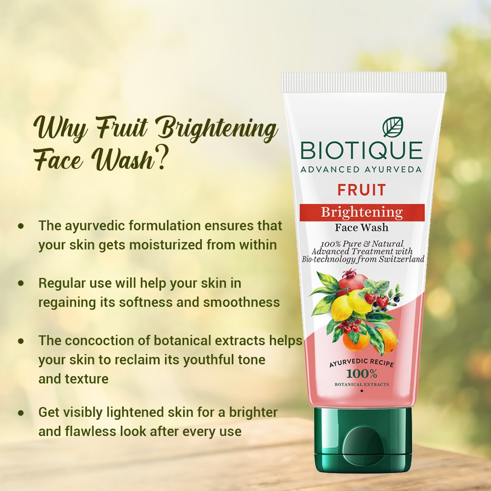 Biotique Fruit Brightening Face Wash (100ml) – photo 7