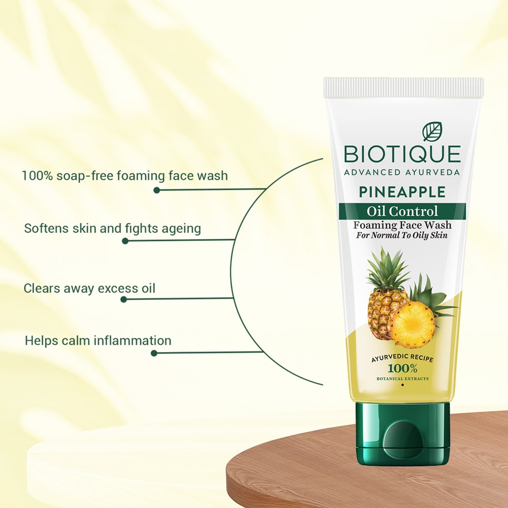 Biotique Bio Pineapple Face Wash (100ml) – photo 3