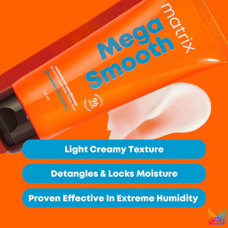 Matrix Mega Smooth Professional Conditioner (Ceramide + Shea Butter, Paraben-Free) 100ml – photo 4