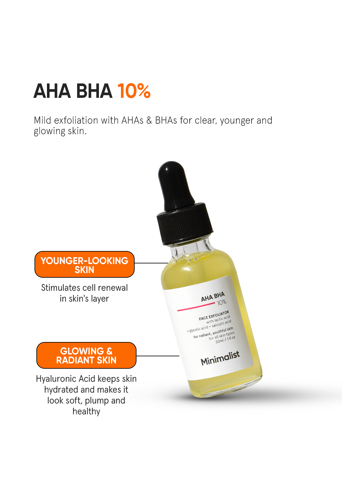 Minimalist AHA BHA 10% Face Exfoliator (30ml) – photo 6
