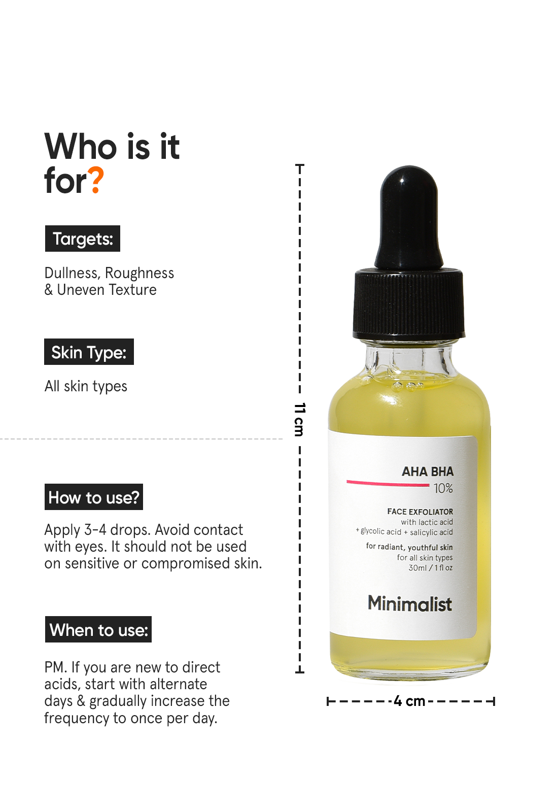 Minimalist AHA BHA 10% Face Exfoliator (30ml) – photo 4
