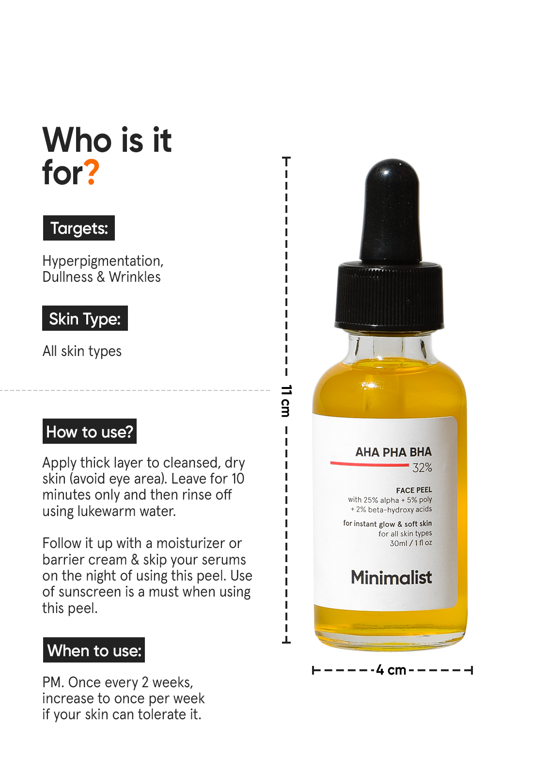 Minimalist AHA PHA BHA 32% Face Peel (30ml) – photo 4