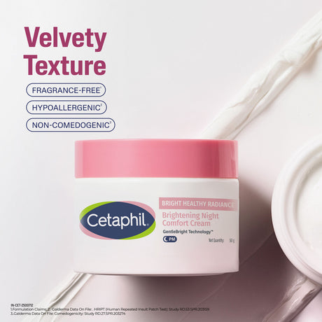 Cetaphil Bright Healthy Radiance Brightening Night Comfort Cream (with Niacinamide, 50g)