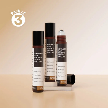 Bare Anatomy Advanced Hair Growth Serum Roll-On with Redensyl, Rosemary & Rice Water