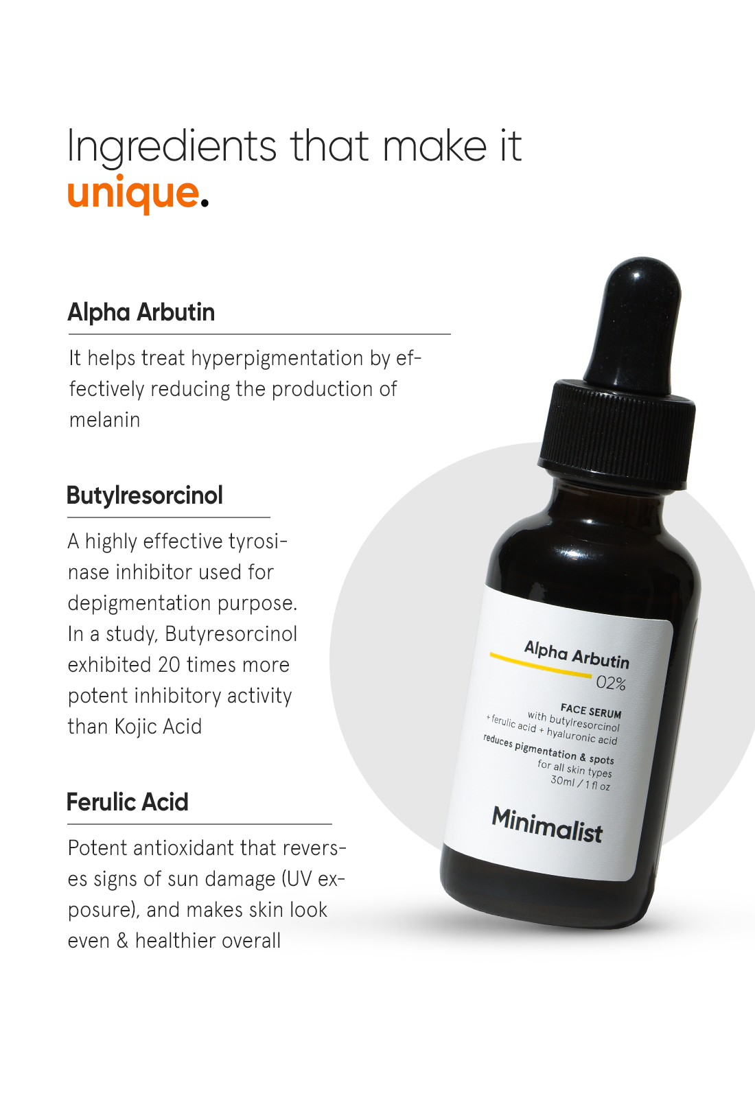 Minimalist Alpha Arbutin 2% Face Serum (with Hyaluronic Acid) - 30ml – photo 5