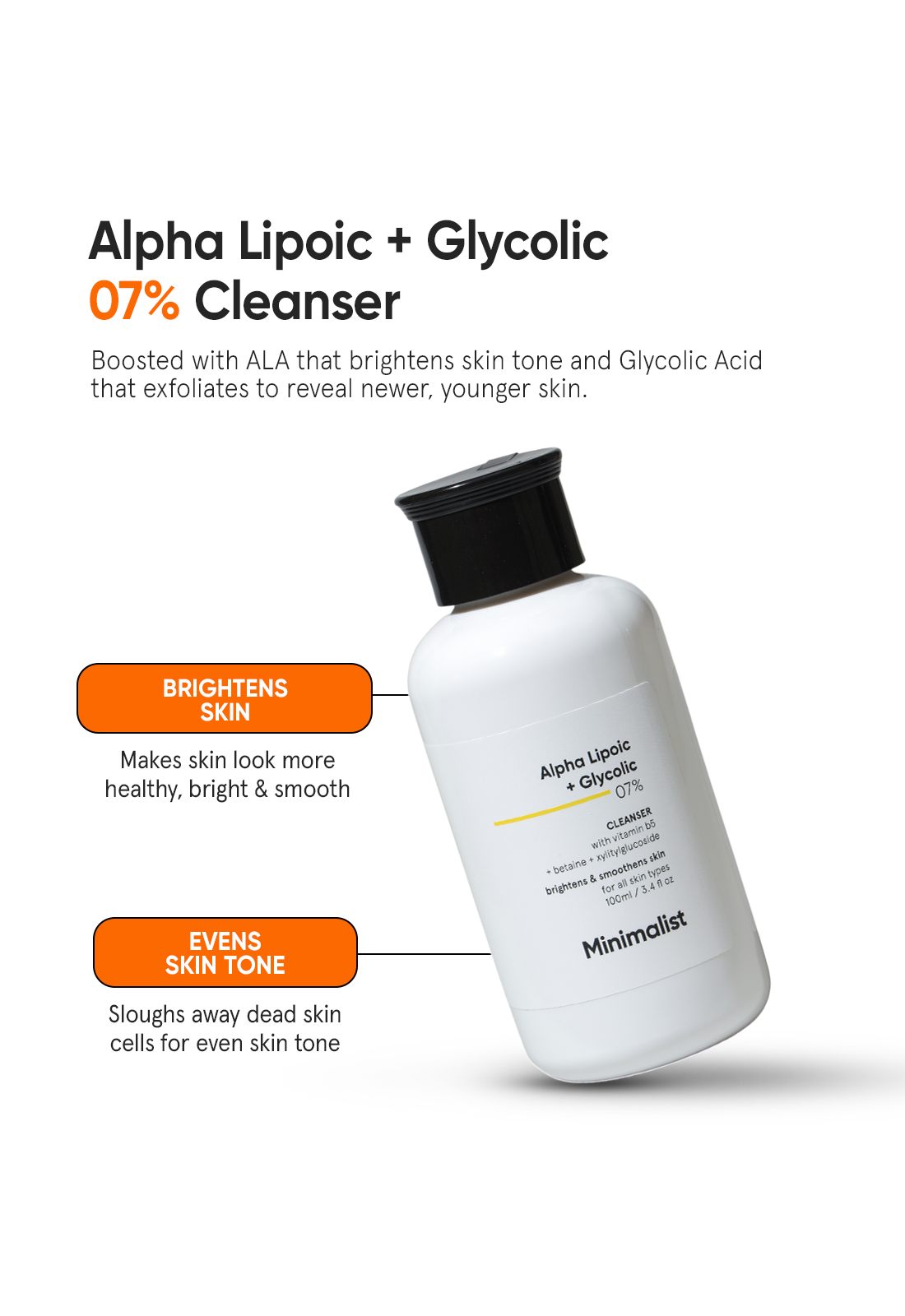 Minimalist 7% ALA & AHA Brightening Face Wash (100ml) – photo 6