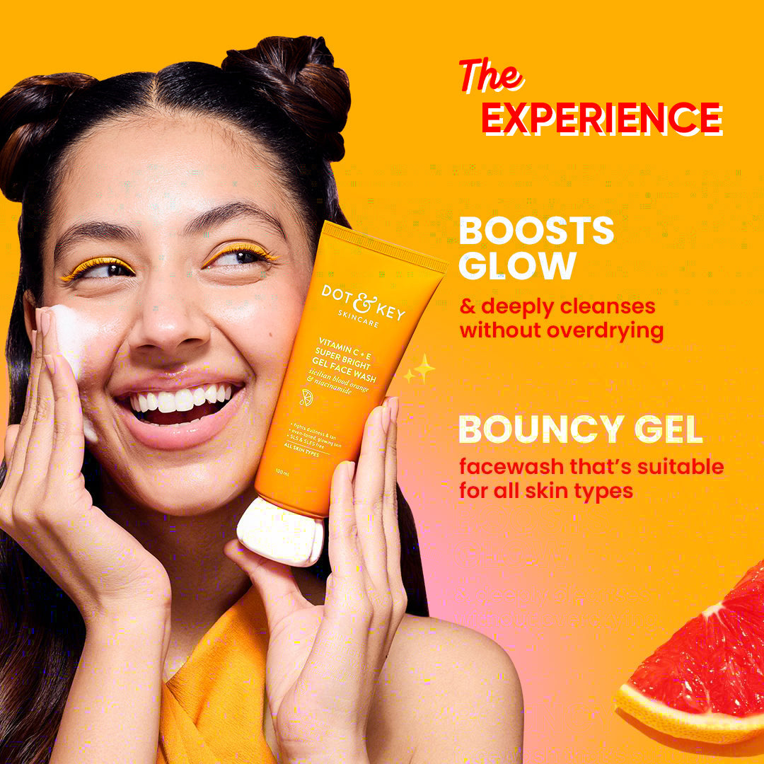 Dot & Key Vitamin C + E Super Bright Gel Face Wash (100 ml) – photo 3