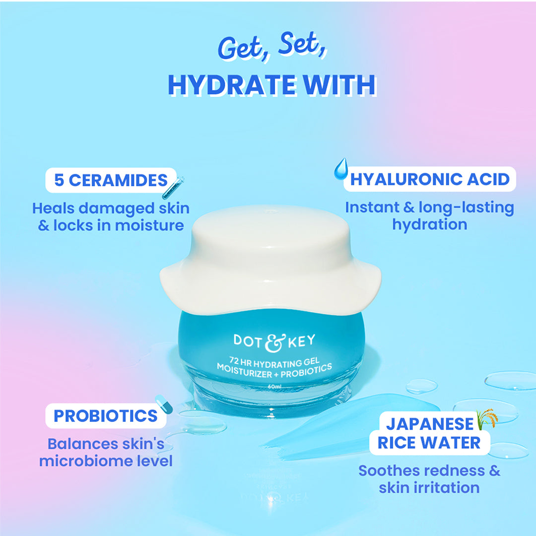 Dot & Key 72HR Gel Moisturizer + Probiotics for Face (60 ml) – photo 3