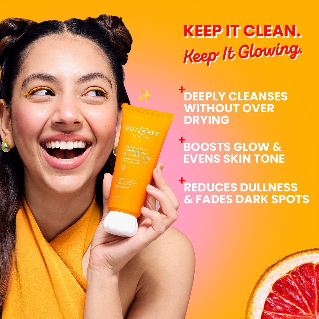 Dot & Key Vitamin C + E Super Bright Gel Face Wash (100 ml) – photo 5