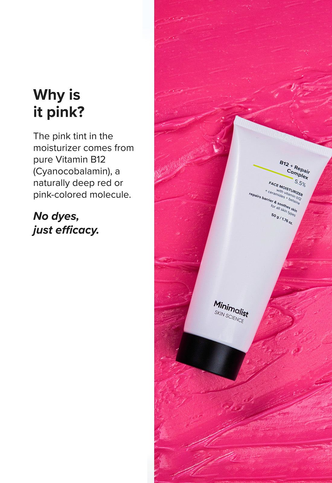 Minimalist B12 + Repair Complex 5.5% Face Moisturizer (50g) – photo 6