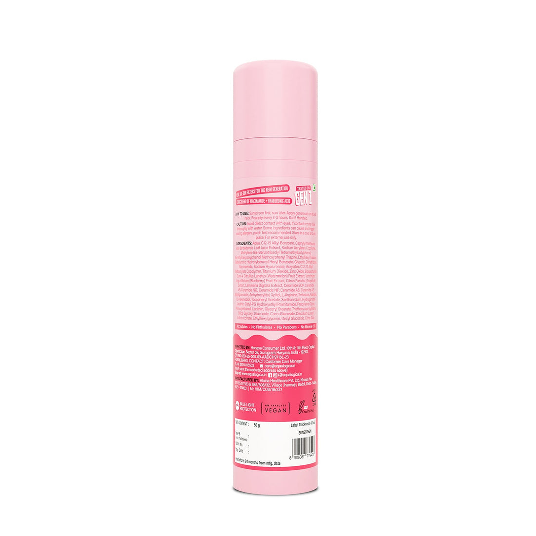 Aqualogica Radiance+ Dewy Sunscreen with Watermelon & Niacinamide SPF 50 PA++++ (50g) – photo 3