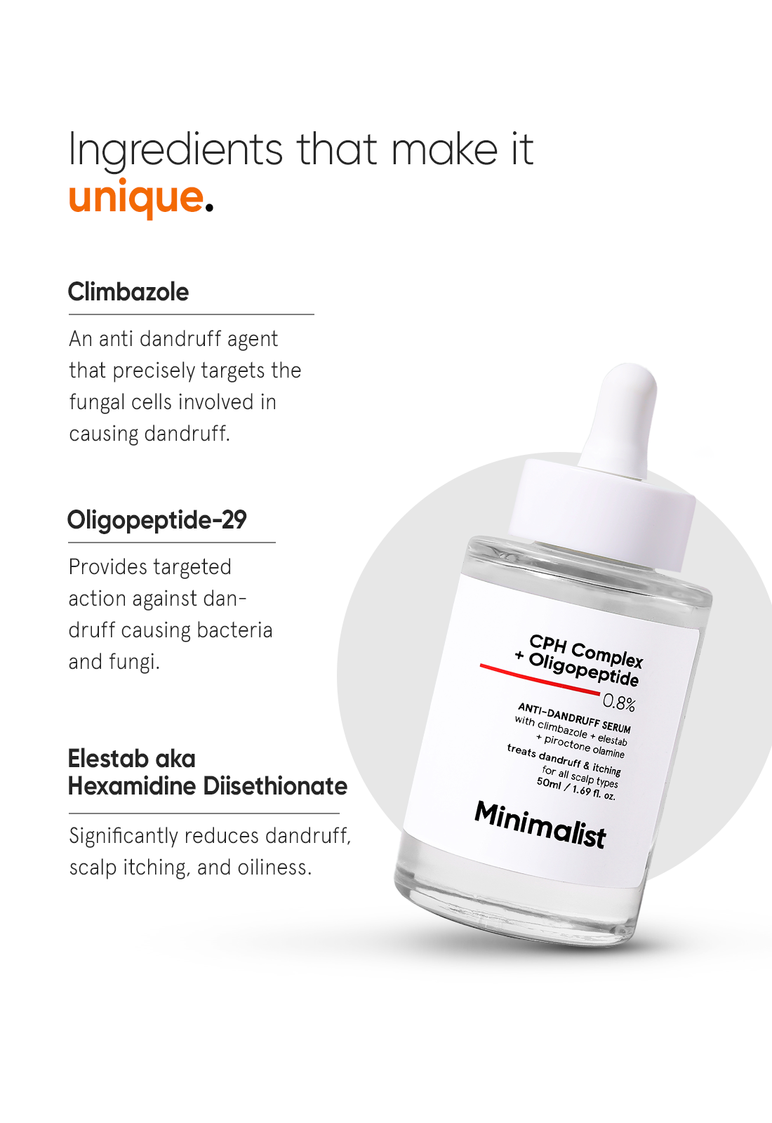 Minimalist CPH Complex + Oligopeptide 0.8% Anti-Dandruff Serum (50ml) – photo 6
