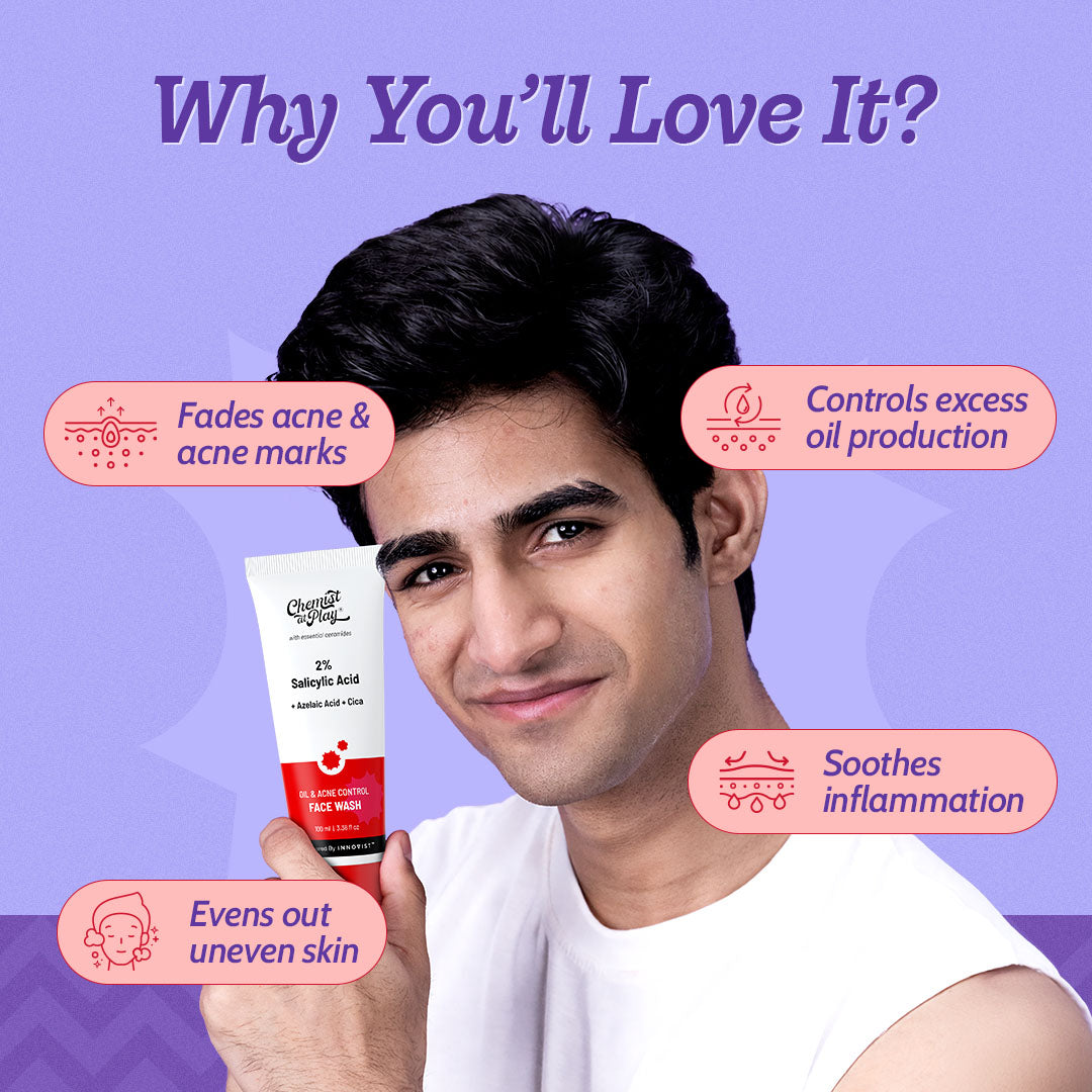 Chemist At Play 2% Salicylic Acid Face Wash for Acne & Oil Control (100 ml) – image 2