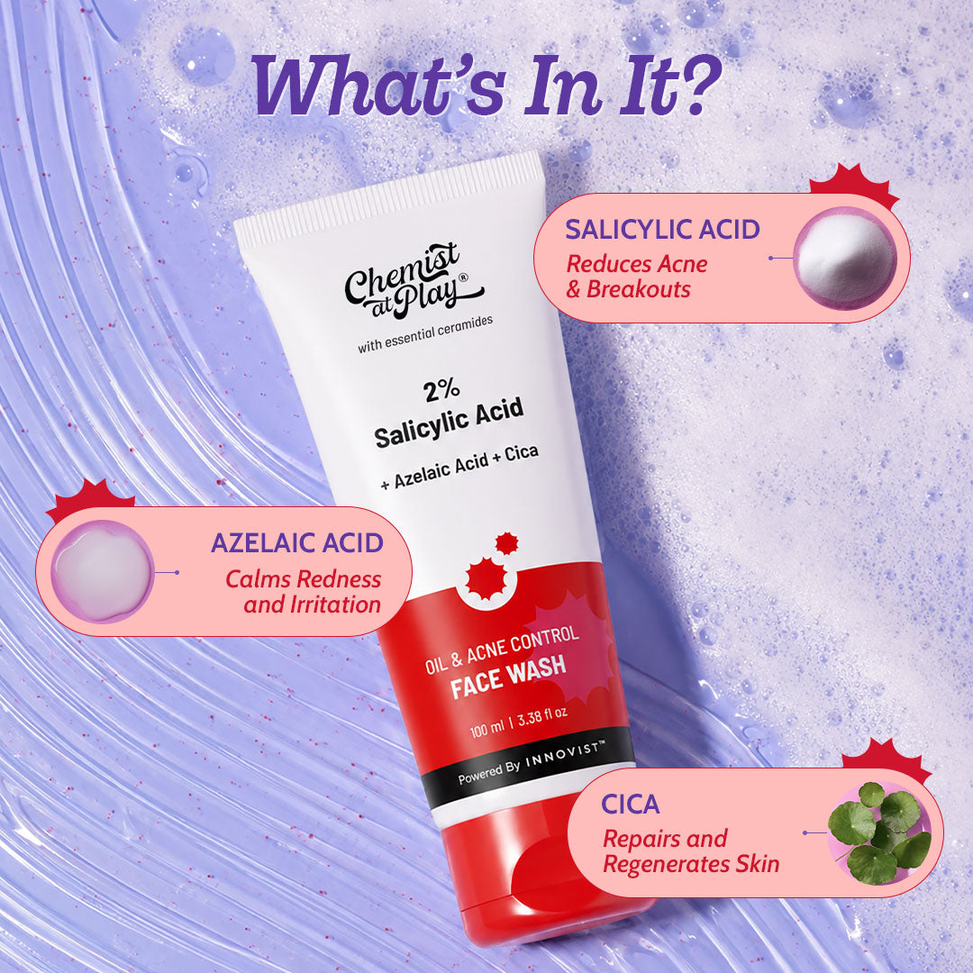 Chemist At Play 2% Salicylic Acid Face Wash for Acne & Oil Control (100 ml) – image 4