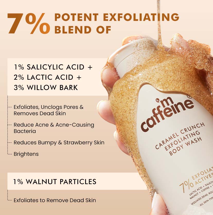 mCaffeine Exfoliating Caramel Body Wash (300ml) – photo 2