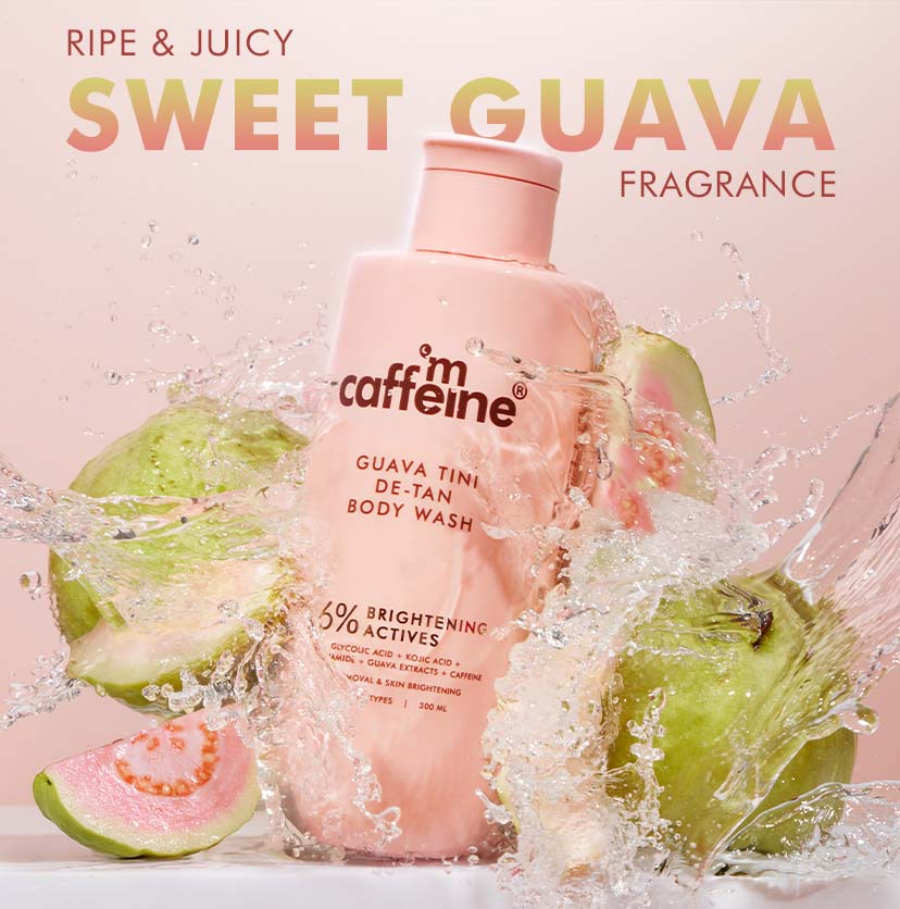 mCaffeine Guava Tini De-Tan Body Wash (300ml) – photo 3