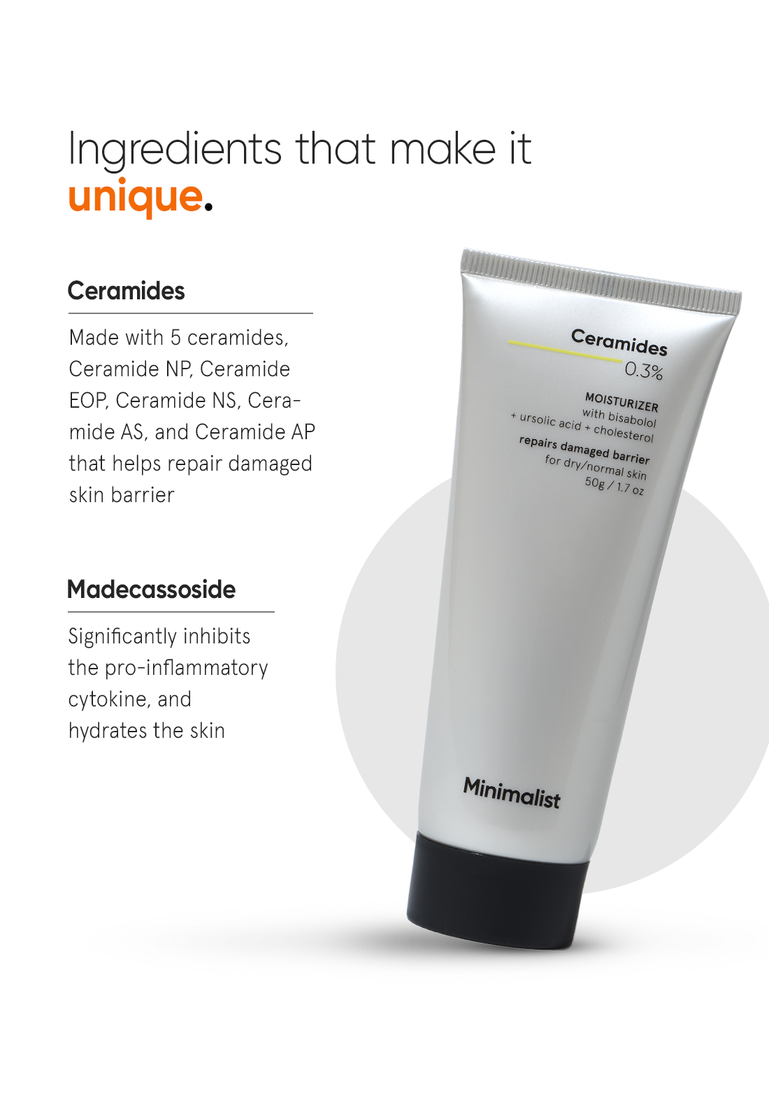 Minimalist Ceramides 0.3% + Madecassoside Moisturizer (50g) – photo 5