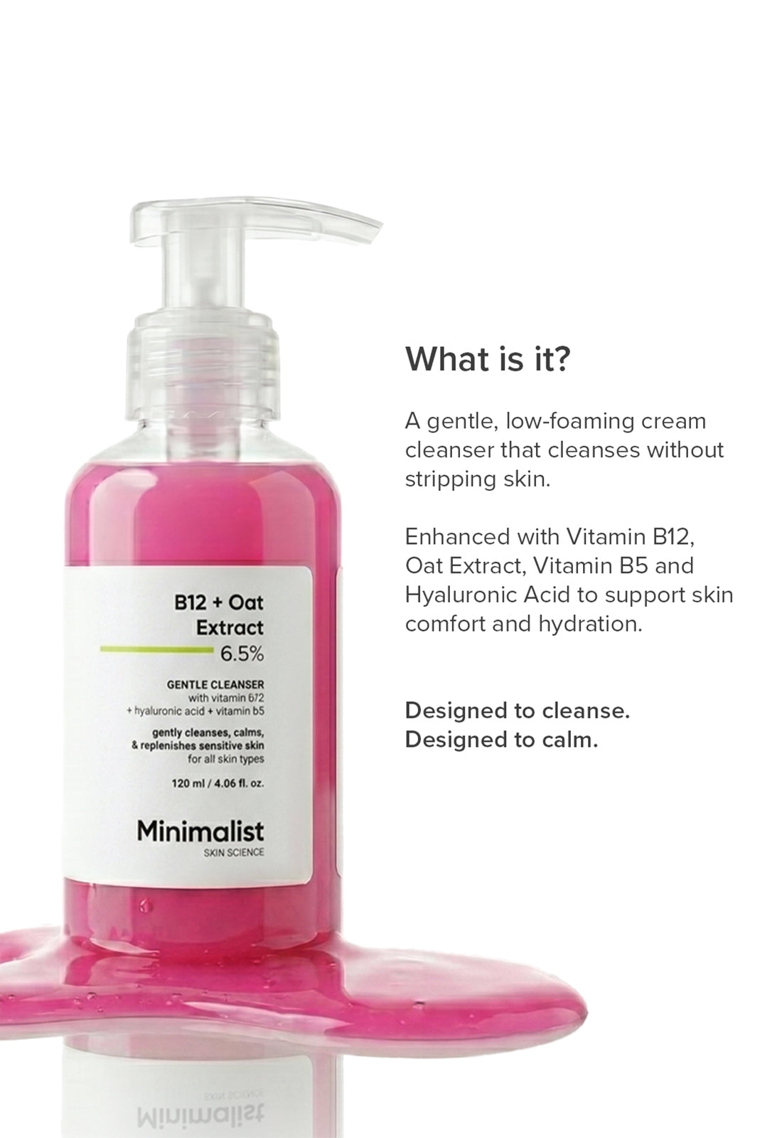 Minimalist Oat Extract 6% Gentle Cleanser (120 ml) – photo 3