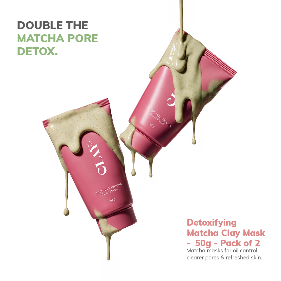 ClayCo Detoxifying Matcha Clay Mask (Pack of 2)
