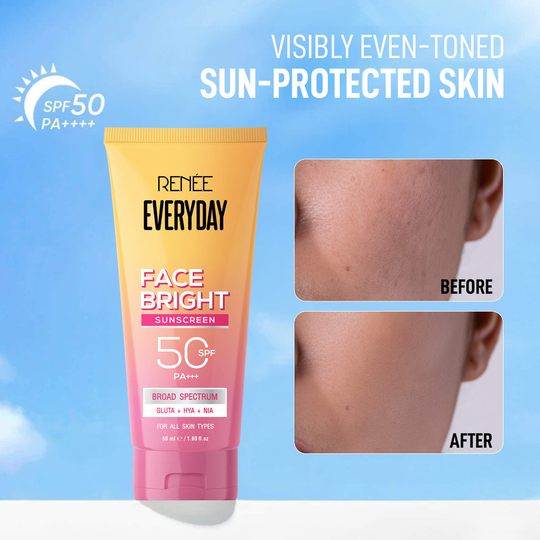 RENEE Everyday Face Bright Brightening Sunscreen with Niacinamide, SPF 50 (50 ml) – image 5
