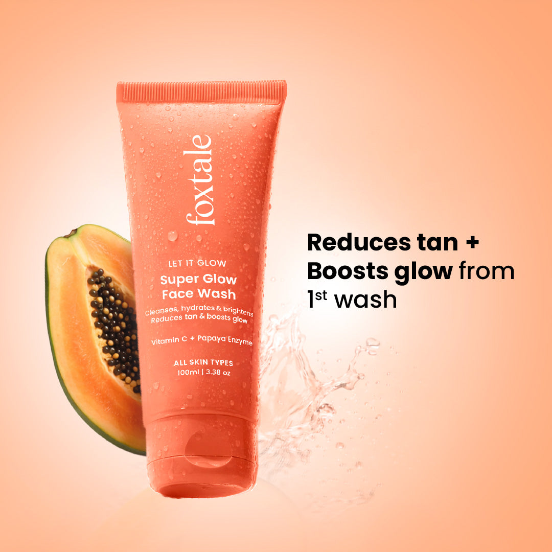Foxtale Super Glow De-Tan Face Wash with Vitamin C & Papaya Enzyme (100ml) – photo 2