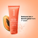 Foxtale Super Glow De-Tan Face Wash with Vitamin C & Papaya Enzyme