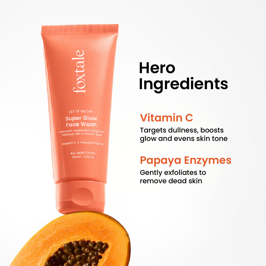 Foxtale Super Glow De-Tan Face Wash with Vitamin C & Papaya Enzyme (100ml) – photo 3
