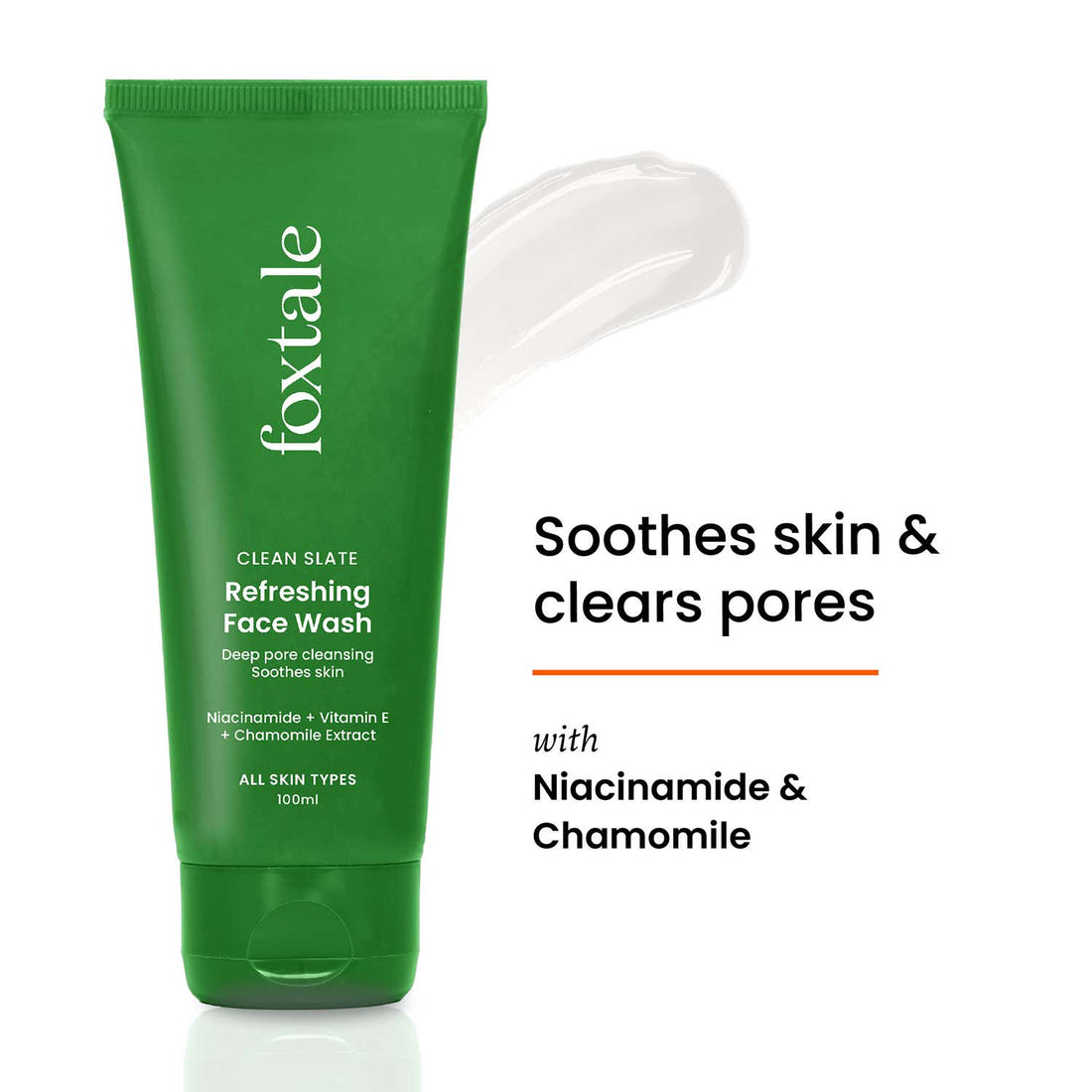Foxtale Refreshing Face Wash with Niacinamide & Chamomile Extract (Essentials Gel Face Wash) (100ml) – photo 3