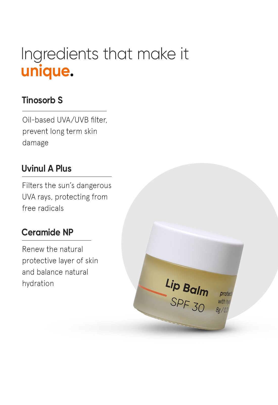 Minimalist Lip Balm SPF 30 PA++++ (with Ceramides & Hyaluronic Acid) - 8g – photo 5