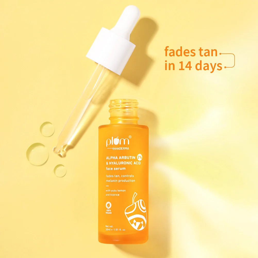 Plum 2% Alpha Arbutin & Hyaluronic Acid Tan Fading Face Serum (30ml) – photo 1