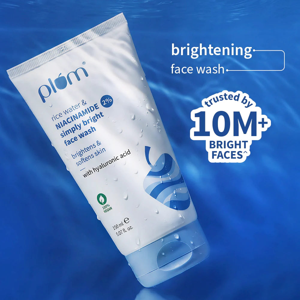 Plum 2% Niacinamide & Rice Water Simply Bright Face Wash (50ml) – photo 1