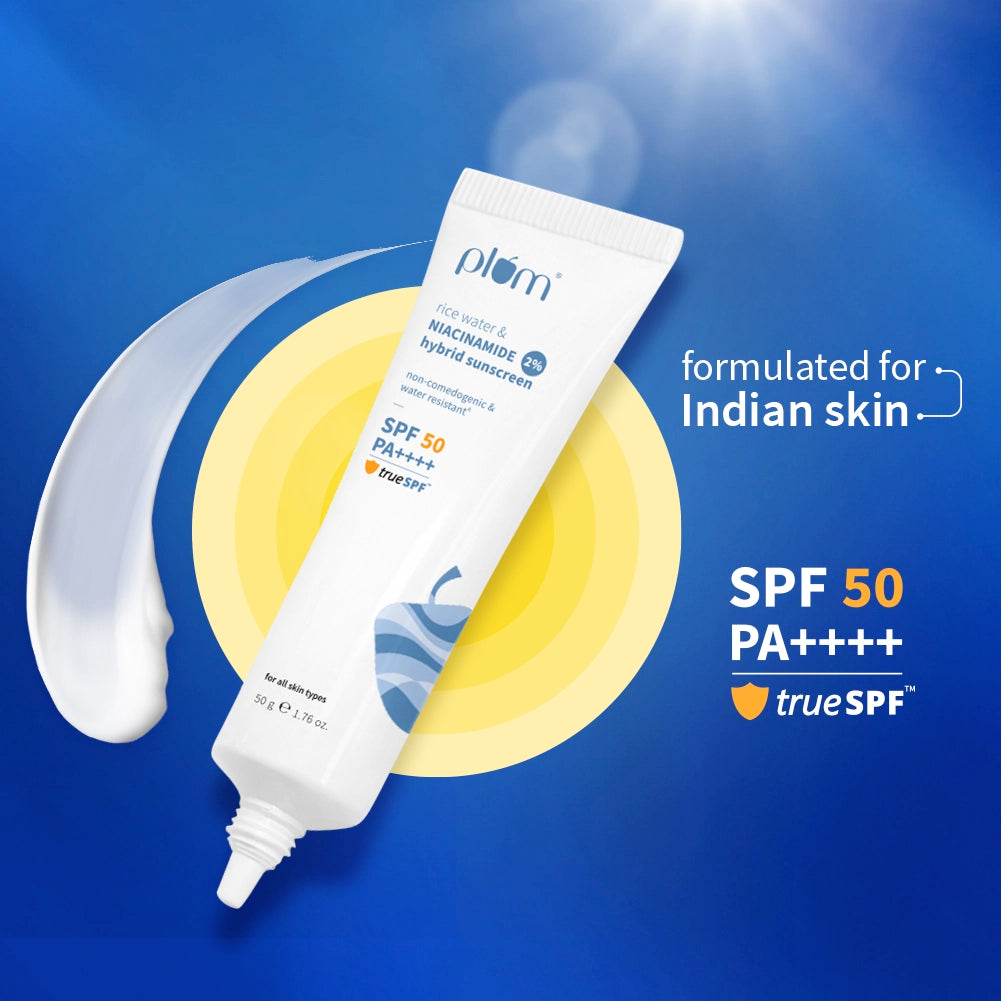 Plum 2% Niacinamide & Rice Water SPF 50 PA++++ Hybrid Sunscreen – photo 2