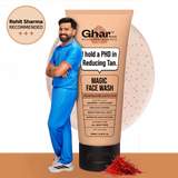 Ghar Soaps Magic De-Tan Face Wash with Saffron & Glutathione (100ml)