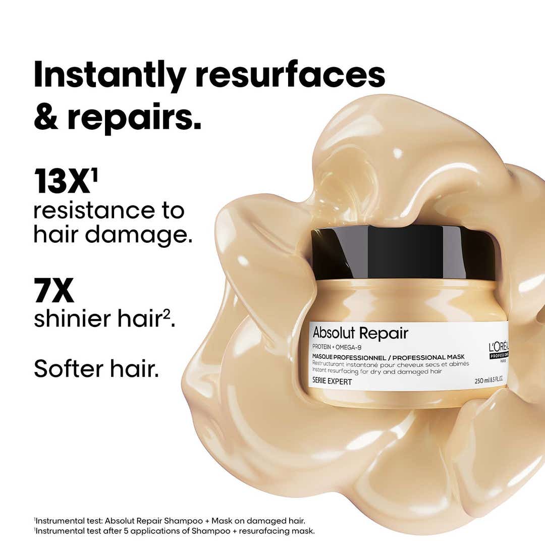 L'Oréal Professionnel Serie Expert Absolut Repair Mask for Dry & Damaged Hair (with Protein & Omega-9) (250ml) – photo 3