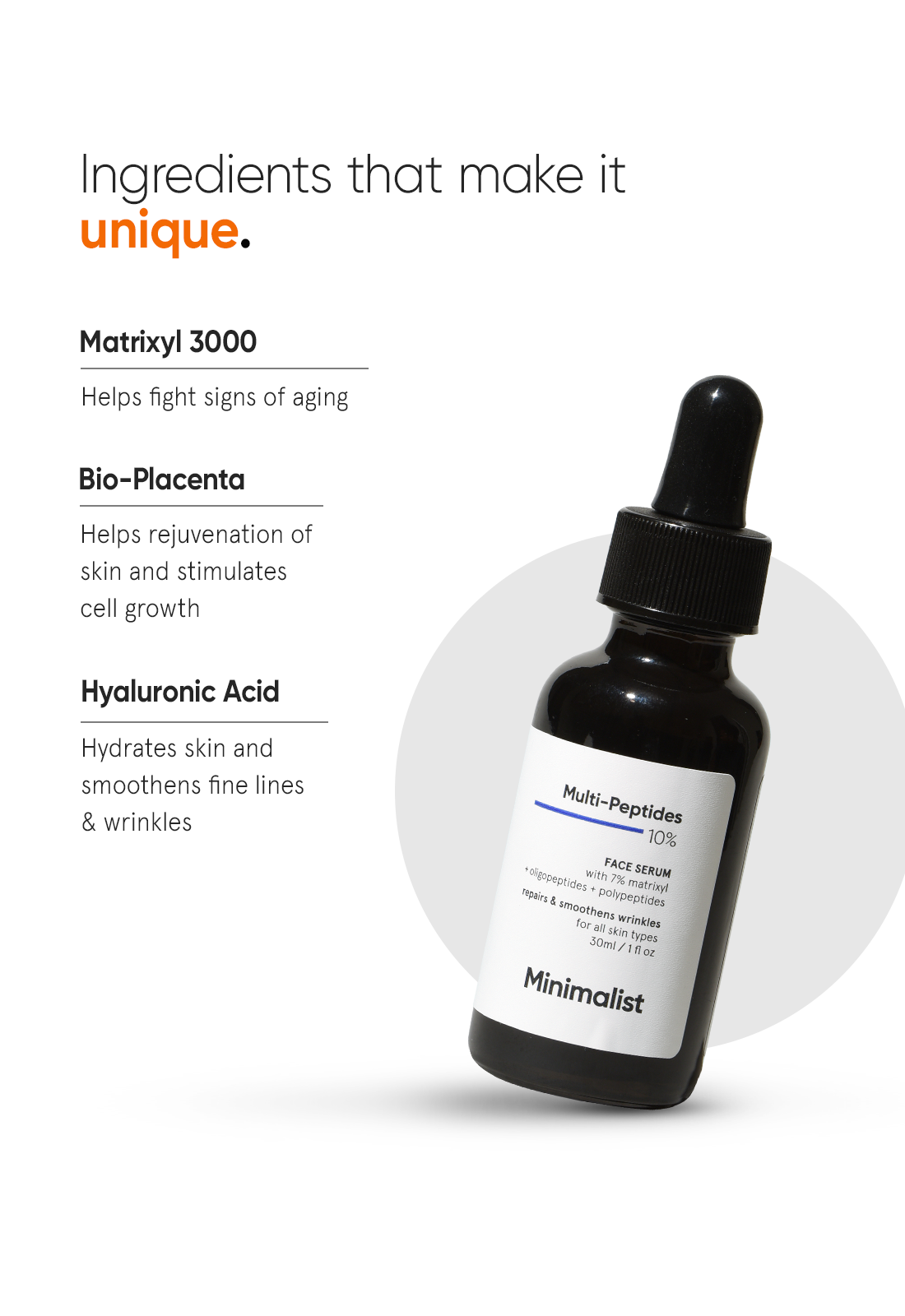 Minimalist Multi-Peptides 10% Face Serum (30ml) – photo 5