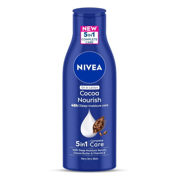 NIVEA Cocoa Nourish Oil in Lotion Body Lotion (with Cocoa Butter & Coconut Oil) for Very Dry Skin (200ml) – photo 3