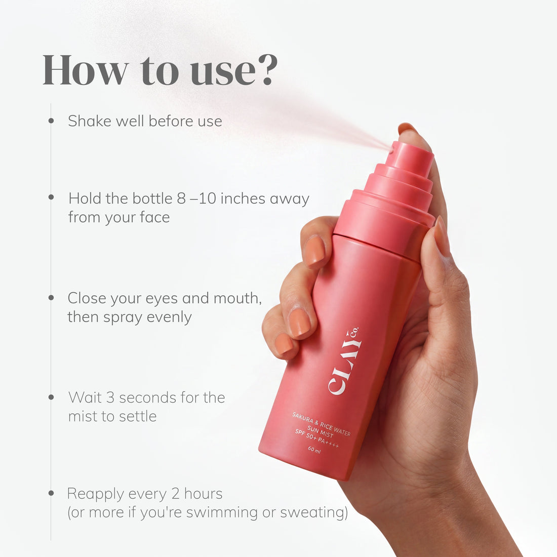 ClayCo Sakura Water Sunmist SPF 50+ PA++++ I (60ml) – photo 3