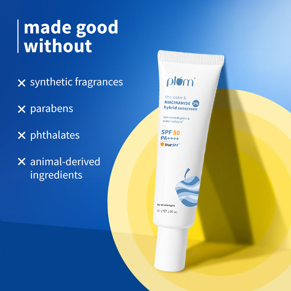 Plum 2% Niacinamide & Rice Water SPF 50 PA++++ Hybrid Sunscreen – photo 6