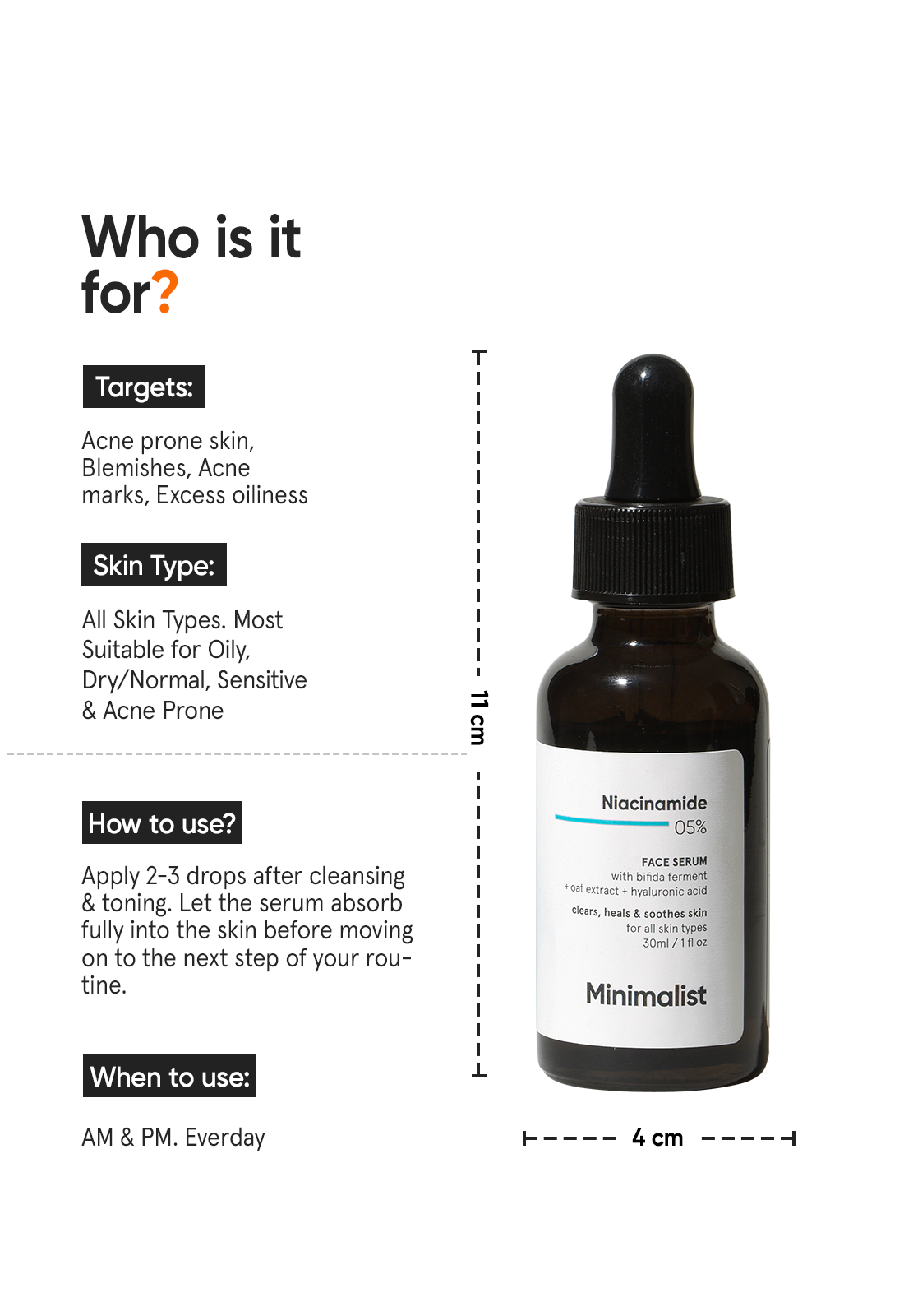 Minimalist Niacinamide 5% Face Serum (with 1% Hyaluronic Acid) (30ml) – photo 5