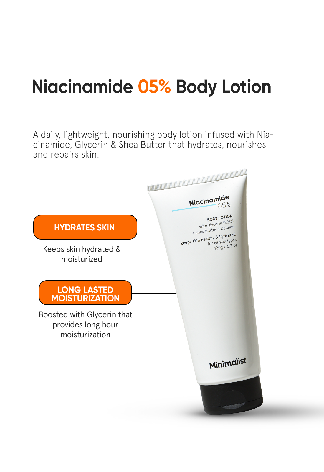Minimalist Niacinamide 5% Body Lotion (180g) – photo 3