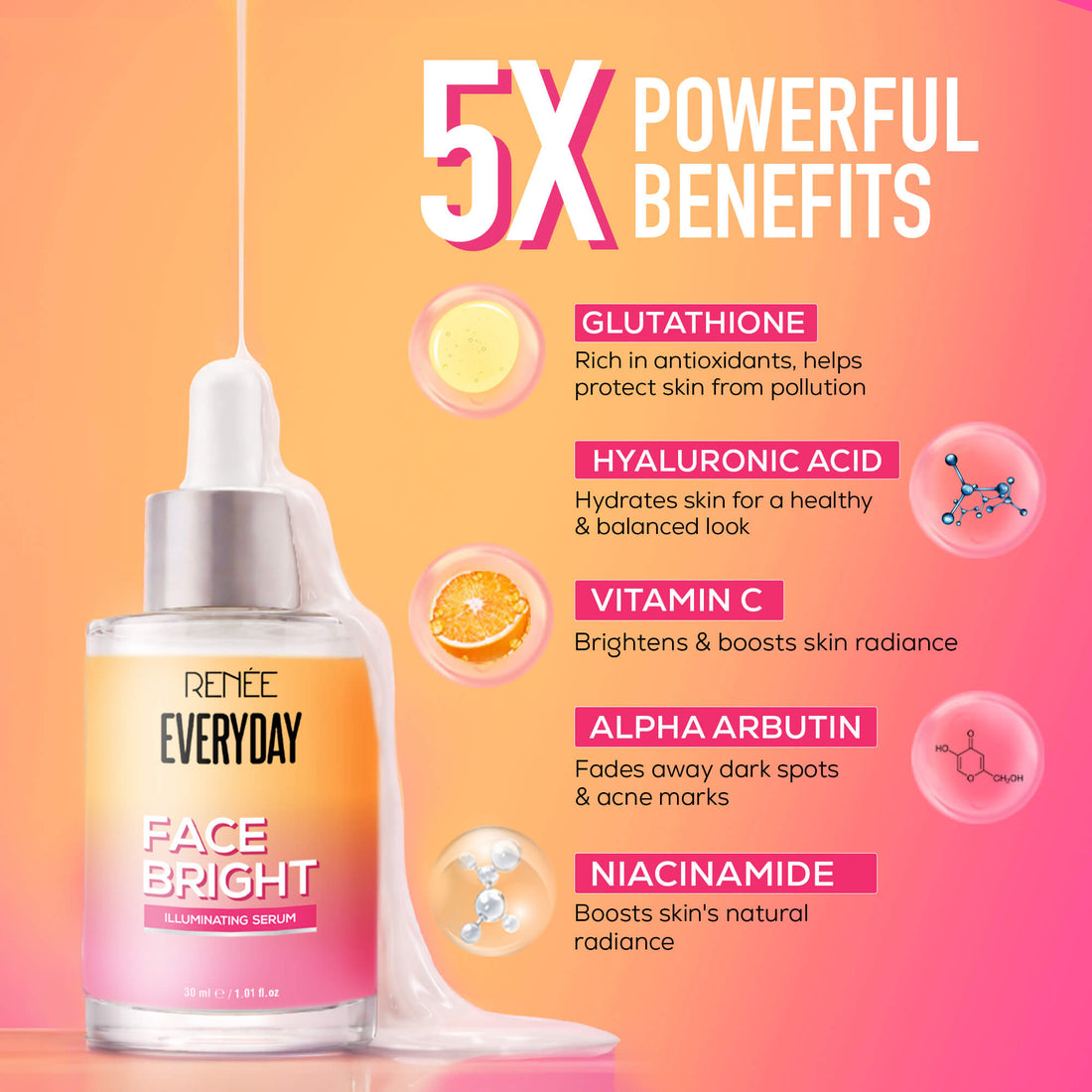 RENEE Everyday Face Bright Illuminating Face Serum (30 ml) – image 4