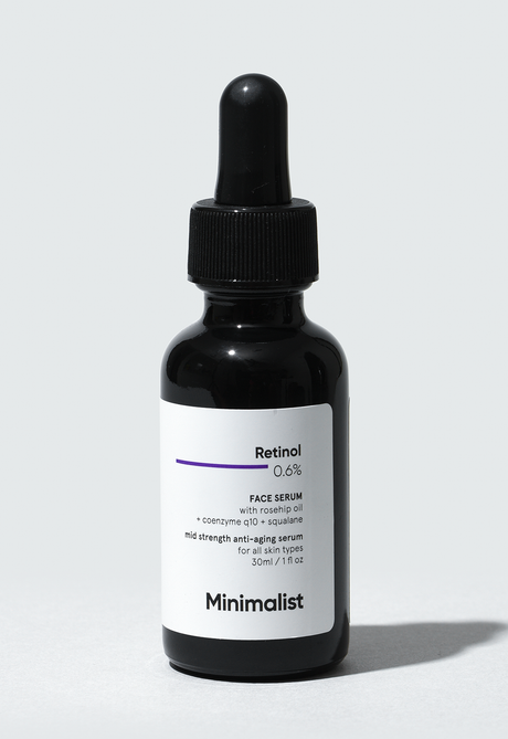 Minimalist Retinol 0.6% Face Serum (Anti-Aging Mid-Strength Formula for Fine Lines & Wrinkles) - 30ml